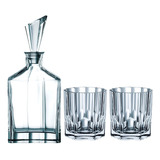 Juego De 2 Vasos De Whisky + Botellon Nachtmann Aspen 90024