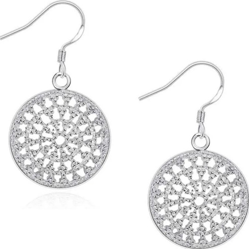 Pendientes Plata 925 Aros Mujer Elegante Regalo Colgante