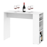 Mueble Desayunador Barra De Cocina Con Estantes En Melamina