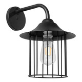 Farol Pared Ferrolux Moderno Negro Deco Moderno Rosca Comun