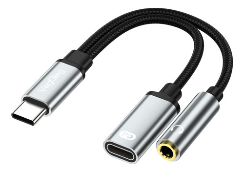 Adaptador De Auriculares Tipo C A 3,5, Cable Adaptador De