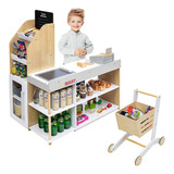 Honey Joy Juego Tienda De Comestibles Con Carrito De Compras