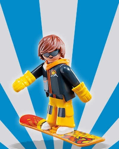 Playmobil Figuras Surpresa Snowboarder Esqui Na Neve