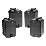 Kit 4 Caixas Som Para Ambiente Passivas 50w Mxt Com Suporte