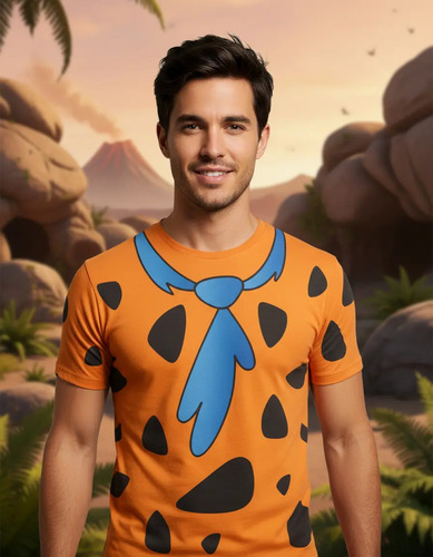Playera Full Print Traje Pedro Picapiedra Caricatura