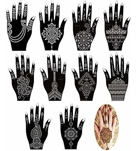 Cuerpo Henna - Xmasir Set Of 16 Sheets Indian Arabian He