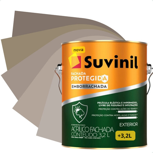 Tinta Emborrachada Para Parede Suvinil Tons Do Marrom +3,2 L