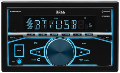 Stereo Boss Doble Din 470brgb Usb Bluetooth Mp3 Am Fm 50wx4