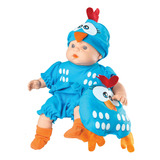 Boneca Galinha Pintadinha Mini Baby Com Travesseiro Roma