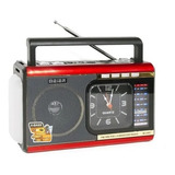 Radio Reloj Amfm Sw Usb Sd Mp3 Meier M-u41 Color Rojo