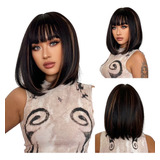 Cabelo Wig Lace Peruca Curta  Aspecto Natural Fibra Organica