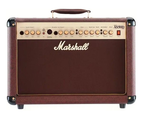 Cubo Violao Marshall As50d 2x8  50w Marrom