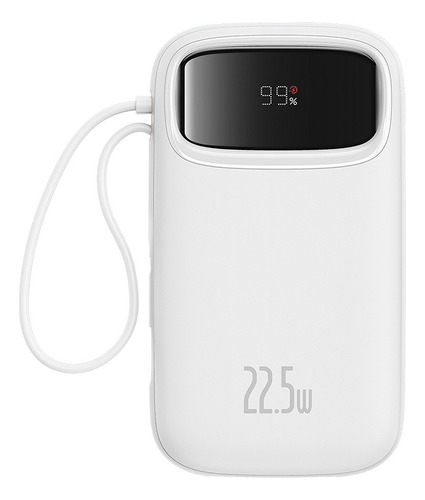 Powerbank Baseus Lightning Y Tipo C 10.000 Mah 22.5w Blanco