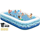 Piscina Inflable Extra Grande Con Bomba, 130 X72 X22  Para A