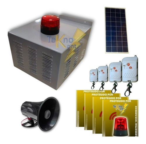 Alarma Comunitaria Lite Solar Plus 20w 4 Controles