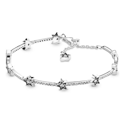 Pandora Brazalete Estrellas Celestiales Color Plata Talla 18 Cm | Meses sin interés