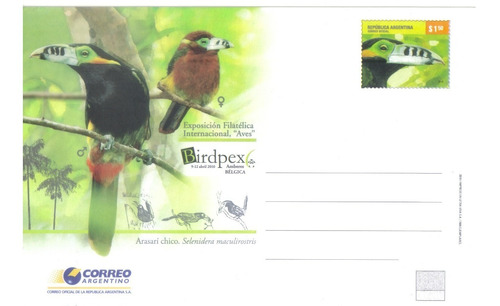 2010 Argentina  Entero Postal Birdpex