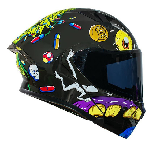 Casco Moto Abatible Erok Raver Certificado Dot + Mica Regalo