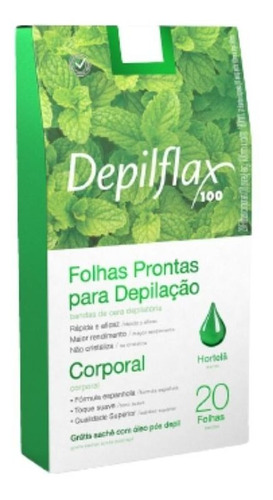 Folhas Prontas Para Depilação Corporal Depilflax Hortelã