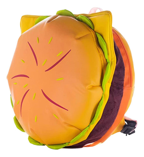 Divertida Mochila Tipo Hamburguesa De Gran Capacidad Estilo