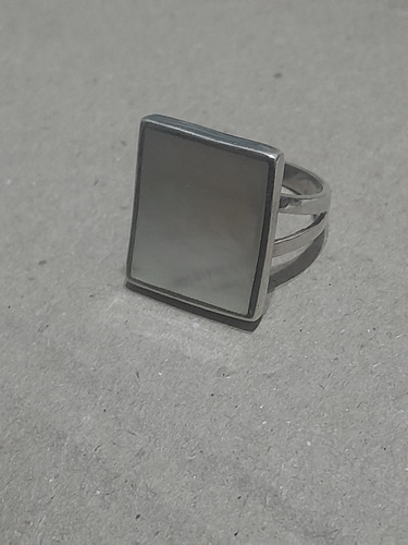 Anillo De Plata 925 Y Nacar 