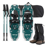 Raquetas De Nieve 30 Pulgadas + Bastones Trekking + Bolso D