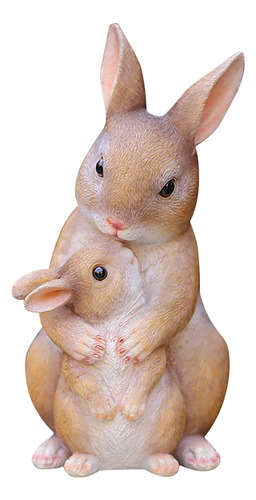 Estatua De Animal De Jardín De Conejos, Figura De Conejo Par