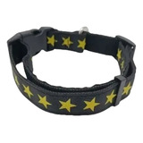 Collar Para Perros Razas Chicas Y Pequeñas Premium Ajustable Color Estrellas Negro