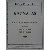 Partitura Viola E Piano 6 Sonatas V. 2 Bach 