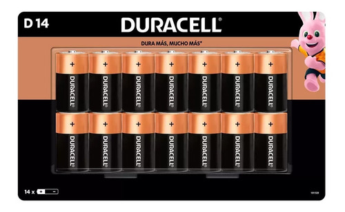 Duracell, Pilas Alcalinas D De 14 Piezas