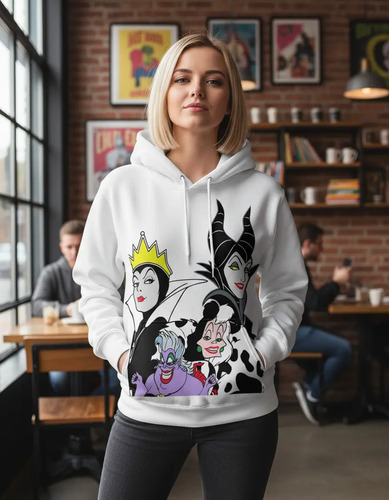 Sudadera Villanas Disney Ursula Cruela Malefica Mod3
