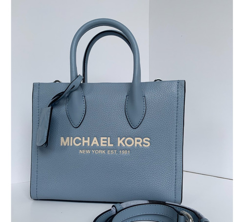 Michael Kors Cartera Mirella Shopper Xbody Pale Blue