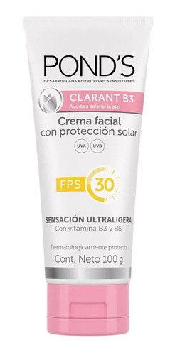 Crema Ponds Clarant B3 Fps 30 Con Protec - g a $330