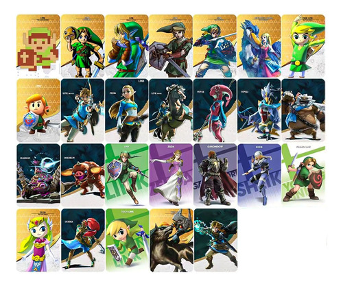 26 Cartões Temáticos De Zelda Para  Nintendo Nfc Amiibo 