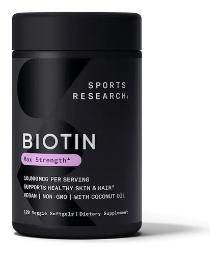 Sports Research I Biotin I 10000mcg I 120 Softgels I Usa