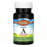 Carlson Labs Vitamina A Soluble 10,000 Iu, 100 Softgels Sabor Sin Sabor