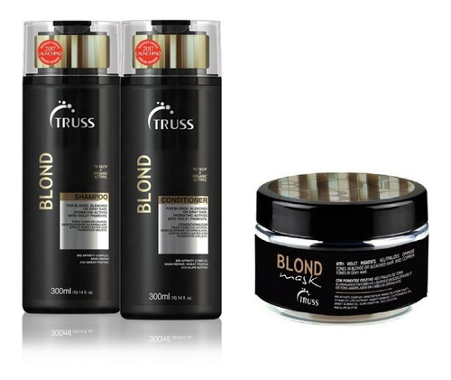 Kit Truss Blond Shampoo + Condicionador + Máscara