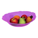 Kit Com 2 Fruteiras De Mesa Oval Acrílica Multicolor