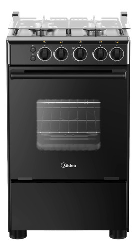 Cocina A Gas Midea 4 Quemadores Mcg-4qsg20nsbk