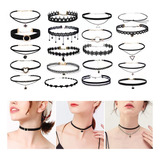 20 Gargantilla Choker Necklaces Black Lace,accesorios Collar