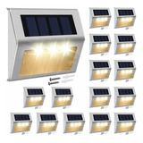 Jackyled Luces Solares Para Escalones Con Batería De Gran Ca