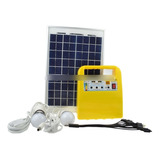 Kit Solar Portátil Sg1210w 2 Lamparas Led Radio Mp3 Usb