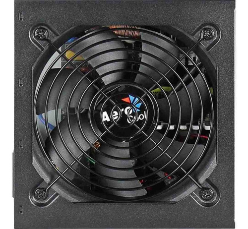 Fonte Atx 600w Real Aerocool Kcas600 24 Pinos 80 Plus Bronze Cor Preto 110v/220v