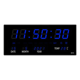 Reloj Led Digital Living Con Calendario Perpetuo, Color Azul