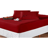 01 Capa Para Colchão Cama Solteiro Protetora Impermeável Top Cor Vermelho