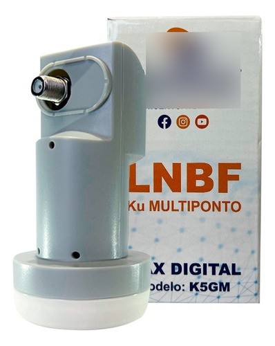 Lnbf Multiponto Banda Ku Century Max Digital K5gm Alto Ganho