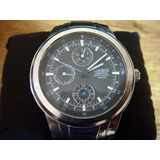 Reloj Casio Edifice Ef-305 Calendarios Correa Caucho 