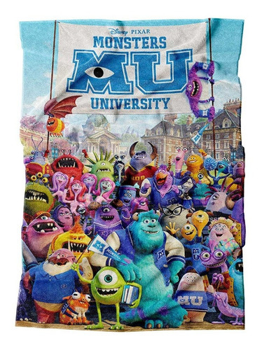 Toalla Premium Grande Y Ligera Para Baño Disney Providencia Color Azul Monsters Inc