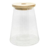 Frasco Difusor Vidrio Con Tapa Madera Difusora Aromatizante 