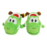 Pantuflas De Yoshi Verde Super Mario Bros Unitalla 22-25 Cm